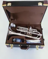 New Bach Trumpet Quality di qualit￠ LT197S99 Tromba B Flat Silver Plaked Trumpt Musical Strumenti con Case7968804