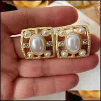 Orecchi in metallo in metallo di Fashion Earring Back Gold Geometric for Women Hanging Dangle Jewelry 10 Recotte di consegna a goccia OT7GW
