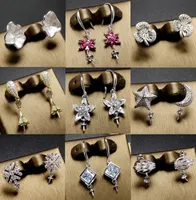 Boucles d'oreilles de perles brillantes zircon solide 925 Boucle d'oreille en argent pour femmes boucles d'oreille de perle de la mode