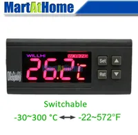 WH7016J Switchable 30300 C 22572 F Controlador de temperatura digital Termostato electrónico WarmerProbe 1224110220V9823685