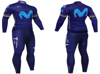 2023 MOVISTAR Winter Cycling Jersey Pants Suit Mtb Maillot termiczny polar kurtka rowerowa sportowa dół