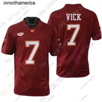 Football Jerseys Virginia Tech Hokies Jersey NCAA College Michael Vick Size S-3XL All Stitched Youth Men Red