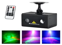 AUCDミニポータブルリモートコントロールRGレーザー照明3W RGB LEDランプオーロラミックスプロジェクターステージライトパーティーディスコショーDJ Home8791349