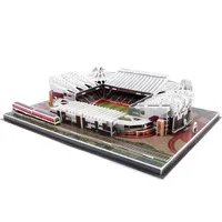 DIY Puzzle The Red Devils Old Trafford Architecture Football Stadiums Modelos de escala de juguetes de ladrillo Conjuntos de papel de construcción Jigsaw clásico Y246R