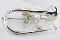 American Bach Flugelhorn Silverplated B Flat BB Tromba professionale Top Musical Instruments in Brass Trompete Horn4678734