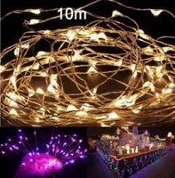 クリスマス照明10m 100LEDS 33ft LED Starry Light Copper Wire 12V Lamp for Holiday Wedding Party Decoration Strings rgbpink R5826712