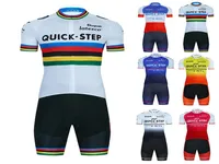 2022 Hızlı Adım Bisiklet Jersey Pro Takım Bisiklet Giyim Ropa Ciclismo Erkek Kısa Bisiklet Gömlek MTB Bisiklet Jel Pad Bib Set6928768