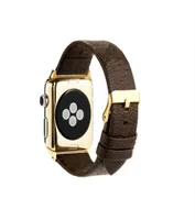 Modedesigner Leathers Gurte Watchband für Apple Watch 7 6 5 4 3 2 1 Männer Accessoires Retro Brown L Blumenleder Uhr 4283033