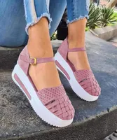 Andalias de Verano Planas Con Agujeros Para Mujer Zapatos PlataForma informeert Aumento Costura Bir La Moda 2021 Sandals105804444