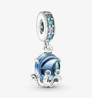 100 925 Sterling Silver Murano Glass Cute Octopus Dangle Charms Fit Original European Charm Bracelet Fashion Wedding Wedding6586766