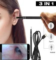 Mini cam￩ras oreille otoscope Megapixels Scope Inspection Cam￩ra 3 dans 1 USB Endoscope Earge d'oreille outil de nettoyage avec 6LED8937906