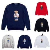 Ralph Designer Mens Sweatshirts Bear Polo Pullover Lauren Cartoon en peluche Sweat ￠ capuche ￠ manches longues Impression de cou rond et d'hiver