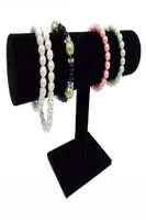 Recomendar White PU preto Velvet Bracelet Chain Watch Watch TBar Rack Jewelry Display Stand Stand Porps Caixa de armazenamento de caixa 1736176