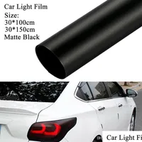 Car Stickers 30X 100Cm Matte Black Tint Film Headlights Tail Lights Car Vinyl Wrap Decals Drop Delivery 2022 Mobiles Motorcycles Ext Dh291C