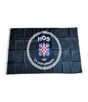 Chorwackie siły obronne flagi banery 3x5ft 100d Poliester Polisher 150x90cm Szybki żywy kolor z dwoma mosiężnymi przelotkami7492868