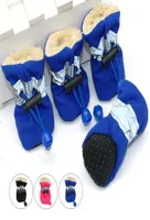 4pcs Waterproof Winter Pet Dog Shoes Antislip Rain Snow Boots Footwear Thick Warm For Small Cats Dogs Puppy Dog Socks Booties9088069