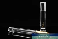 Whole 200PiecesLot 10ML Roll On Portable Clear Glass Perfume Bottles Empty Roller Bottles With Black Gold Silver Cap3758546
