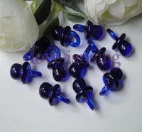 100pcs Mini akrylowy Clear Blue Baby Smakier Baby Shower Favorstute Charms Decorating13999784
