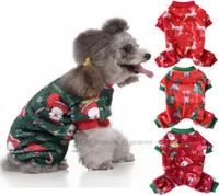 Dog Christmas Pajamas Comple Cute PJS Dog Apparel Sublimation Print Flannel Pet Cloths Winter Holiday Thirt for Dogs One5722496