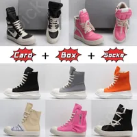 Designer Luxury Rick Canvas Chaussures hommes Femmes High Top Owen Uitity Mens Trainers Ro Sports Sneakers Taille 35-47