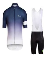 Rapha Cycling Jersey 세트 자전거 자전거 짧은 슬리브 셔츠 턱받이 반바지 슈트 여름 men039s 사이클링 의류 Ropa ciclismo Hombr4603811