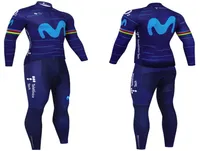 2023 Movistar Winter Cycling Jersey Pants Traje MTB Maillot Termal Fleece Bike Chaqueta Sportswear Downhill Pro Mountain Bicycle Clo7666905