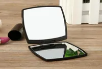 Fashion Luxury Cosmetic 2 Face Mirrors Mini Beauty Makeup Tool Touring Plegable Faceta Doble Mirror1260066