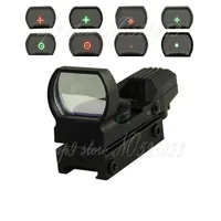 Tactical 1X22X33 Holographic 4 Reticle Reflex Red Green Dot Sight 20mm 11mm Rail for Airsoft Hunting Rifle Scope241I