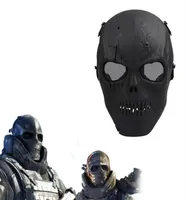 2016 Army Mesh Full Face Mask Skull Skeleton Airsoft Paintball BB 총 게임 보호 마스크 240O3951924