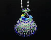 الجنيه الاسترليني المجوهرات Cloisonne Peacock قلادة صينية فينيكس قلادة المجوهر