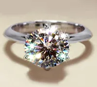 Victoria Wieck Brand New Luxury Jewelry Pure 100 925 STERLING Silver Solitaire Round Cut White Topaz CZ Diamond Women Wedding Ban2315174