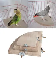 Andra fågelförsörjningar Pet Parrot Wood Platform Stand Rack Toy Hamster Perches för CAGE7906802