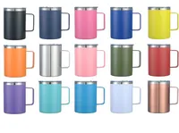 Whole 15 Colors Power Coasted Straight Tumbler With Handle 20oz 24oz Stainless Steel Insulated Vacuum Traval Coffe Mugs with L5563615