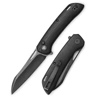 Trivisa Tactical Folding Pocket Knife -14C28N 스테인리스 스틸 블랙 블레이드 미카타 손잡이 생존 캠핑 사냥 EDC 나이프 자기 방어
