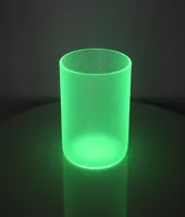 10oz de verre sublimation Pots de gobelet brillance dans une tasse de bougies vert foncé avec couvercle de bambou get de bougies parfumées