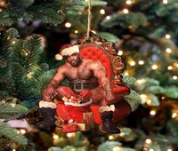 Nouveau arbre de Noël créatif en bois Mr Barry Wood Meme xma décorations acryliques décoratifs pendentif arbre suspendu entier 3600870