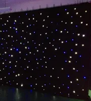 LED Light Star Curtain 15x15feet Star Colth Stage Drapes Bluewhite Farbe mit Beleuchtung Controller LED VISCHENDE CORTAIN7317134