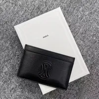 lüks orijinal deri kart tutucu madeni para cüzdanlar anahtar cüzdanlar lüksler tasarımcı moda klasik kadın erkekler kredi debriyaj cüzdanları mini baskılı desen açık kısa kare