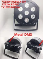 7x18 W LED Flat slimpar rgbwa rgbw 4in1 6in1 LED DJ luz de la etapa del DMX lampara DMX Controller 610 channes4787630