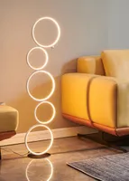 Stehlampen Anillo Moderno Lampara LED de Pie Arte Innenarchitektur Casa Piso Interruptor Tactil Para Luz la sala8512434