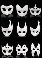 Hele witte ongeverfd gezicht masker gewoon leeg versie papier pulp masker diy maskerade masque party mask6444247