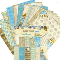 Gift Wrap DIY Scrapbooking Kit 6inches Designer North Autumn Spring Patterned Paper Collection 24 Sheet Pads Background Papers Card Craft