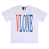 Vlone Mens Fashion Brand T Shirt Womens Print Graffiti Tees Round Neck Designer Size S-XL