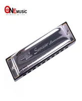 Harmonica SWAN BLUES 10 Hole C tone with case Brass stainless steel9654666