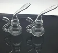 Unique Glass Blunt Bubbler Pipe King Toke Glass Bubbler Joint and Blunt Bubbler Bong Hookah Bongs Glass Pipe Water Pipes Mini Trav6068856
