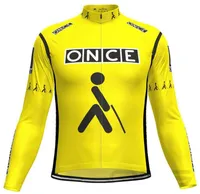 WINTER FLEECE THERMAL ONLY CYCLING JACKETS CLOTHING LONG JERSEY ROPA CICLISMO ONCE TEAM 2 COLORS Retro CLASSIC SIZEXS4XL8099995