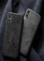 Mobiltelefonfodral italienska Alcantara -fall för iPhone 11 Pro Max 12 14 13 Mini SE3 6 7 8 Plus Suede Leather Case för iPhone XS Max XR8537942