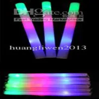 LED Foam Stick Colorful Flashing Batons Red Green Blue Light Up Sticks Festival Party Decoration Concert Prop218V