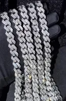 15 mm Micro Pave Prong Cuban Chain Halsketten Mode HipHop Vollverfahren Strass Schmuck für Männer Frauen 4576956