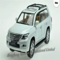 132 Scale Diecast Alloy Car Model For LEXUS LX570 Collection Model Pull Back Toys Car With Sound&Light -Blue Red White Black337o